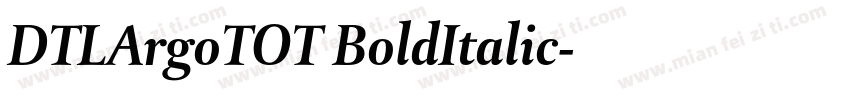 DTLArgoTOT BoldItalic字体转换